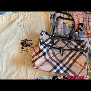 Burberry coated canvas novacheck tote bag